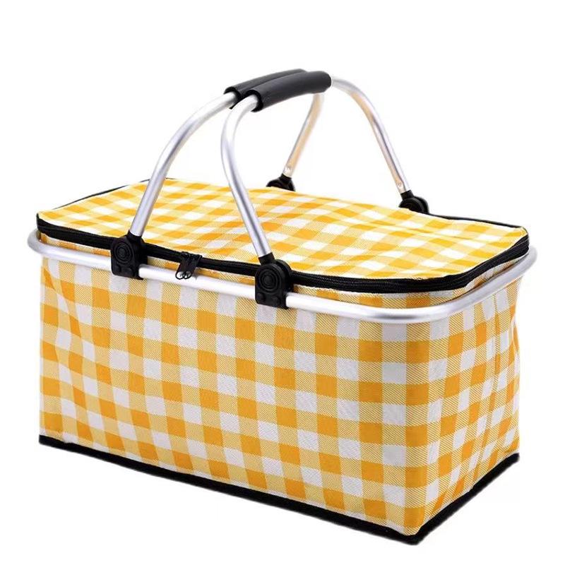 Portable Insulated Picnic Basket & Folding Cooler Bag