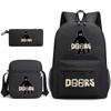 X Three-piece Schoolbag Printed Breathable Practical Backpack Large Capacity Oxford Bag