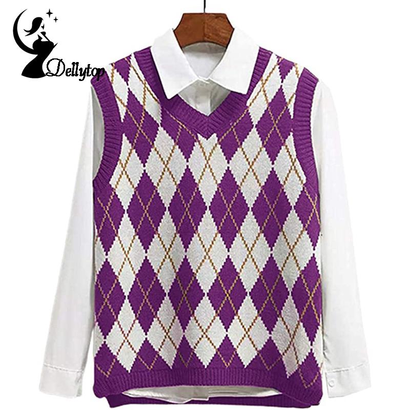 purple sweater vest womens