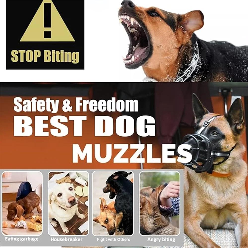 Against Biting Barking Large Dog Mask Anti-barking Medium Muzzle Dog Comfy Breathable Basket Muzzle Guard For Pets