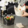 Geschirr Keramik Krone Obstgabel-Set Niedliche Kreative Krone Obstschale mit Gabel Dekorativ Hitzebeständig Dessertsalatgabel Picknicks