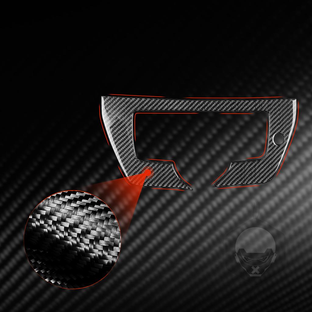 For Ford F150 Raptor 2015- Real Carbon Fiber Car Rear Door Cover Switch Trunk Handle Trim Stickers Exterior