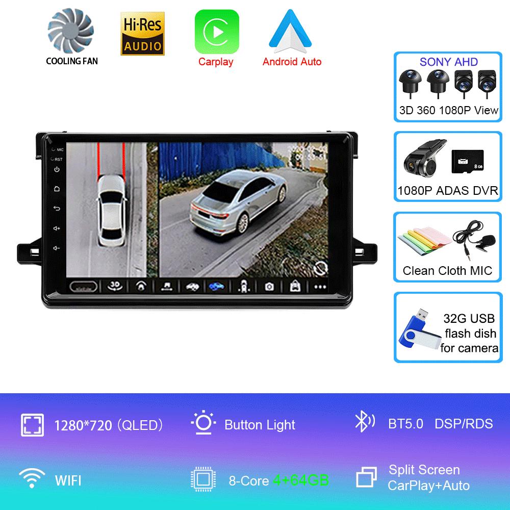 Android 14 For Toyota Prius XW50 2015 2016 2017 2018 2019 2020 Car Radio GPS Carplay Multimedia Player Navigation Stereo Auto BT