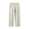 Autumn and winter apricot high-end pure cotton casual pants men's trend loose straight splicing sports pants men's versatile and breathable