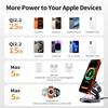 Qi2.2 25W Metal Wireless Charger Protable Fast Charging Station Stand 360° Rotation for iPhone 17 16 15 14 Pro Max Watch Airpods