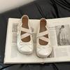 Bow Mary Jane single shoes women's summer new skirt small leather shoes trendy comfortable ballet shoes