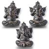 Set of 3 Ganesha Statues: See-No-See, Hear-No-Speak, and Speak-No Ganesha. Small Ganesha Figurines. Hindu God. Product Code: 54147