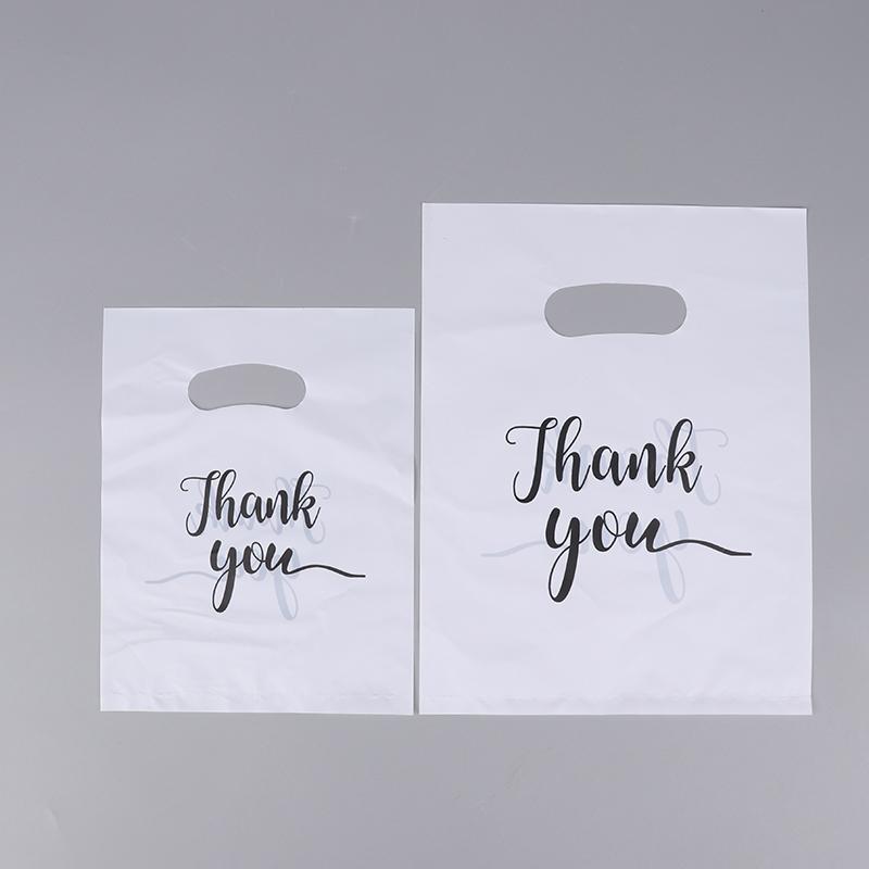 100 Buc Mini Pungi Cadou din Plastic cu Mesaj de Mulțumire Pungi pentru Bomboane de Nuntă Pungi Cumpărături cu Mânere Decorare Nuntă Petrecere de Aniversare