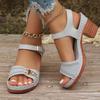 Fashion Ladies' Roman Sandals Outdoor Summer Open Toed Sandal Casual Plus Size Beach Shoes Luxury Buckle Women Sandals Mujer Zapatos