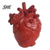 Realistic Heart Sculpture Shaped Flower Vases, Resin Vase, Creative Holder, Modern Art Vase Style Decorative for Home Wedding Valentine Gift