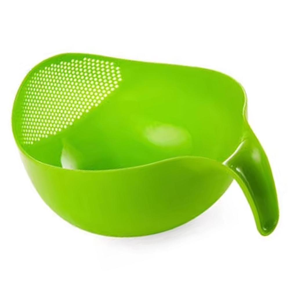 Rice Washer Strainer Bowl Colander Quinoa Strainer with Handle Kitchen Strainer for Rice Veggie Fruit Cleaner Plastic