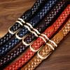Personalized Fashion Trend, Hand-Woven Belt For Women, Free Punching, Versatile Retro Pure Cowhide Woven Genuine Leather Belt For Women