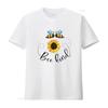 Bee Kind Bees And Sunflower Women S Plus Size T Shirt Black 2X Large Vintage Washed Casual Homme Unisex Graphic Stretched