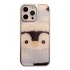 Ins Penguin Suitable for 15pro Max Mobile Phone Case Apple IPhone 16 Electroplated Drip Glue 13 Hard 14 Cute Huawei