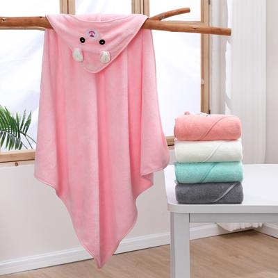 80x80cm Baby Badetuch Baby Pack Verdickter Korallensamt Baby Kapuzenumhang Cartoon Bestickter Kinderbademantel