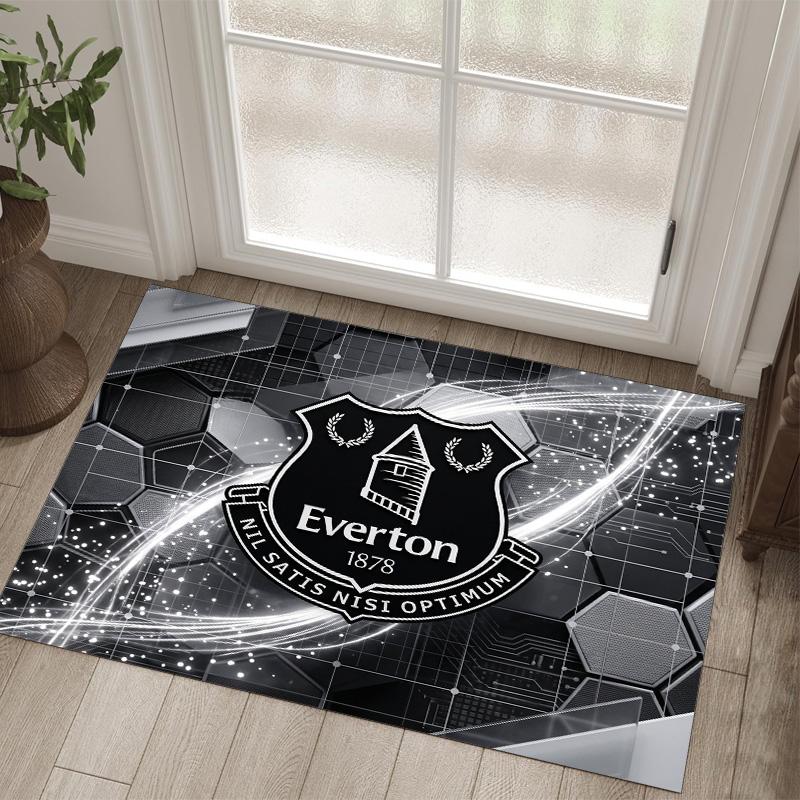 Everton Football Design Crystal Velvet Carpet Cozy Non?Slip Printed Rug For Bedroom Living Room Entrance