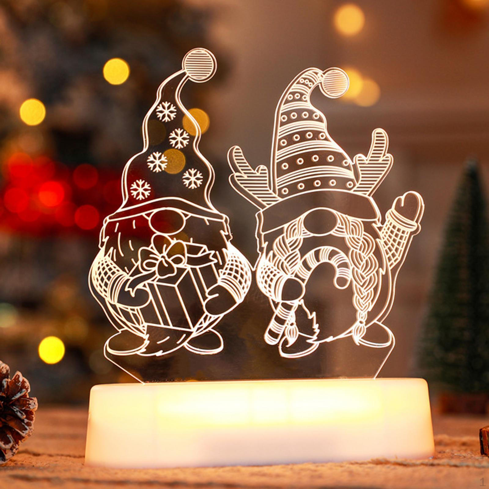 

Рождественский акриловый ночной светильник, украшение для стола, декор для дома Dwarf