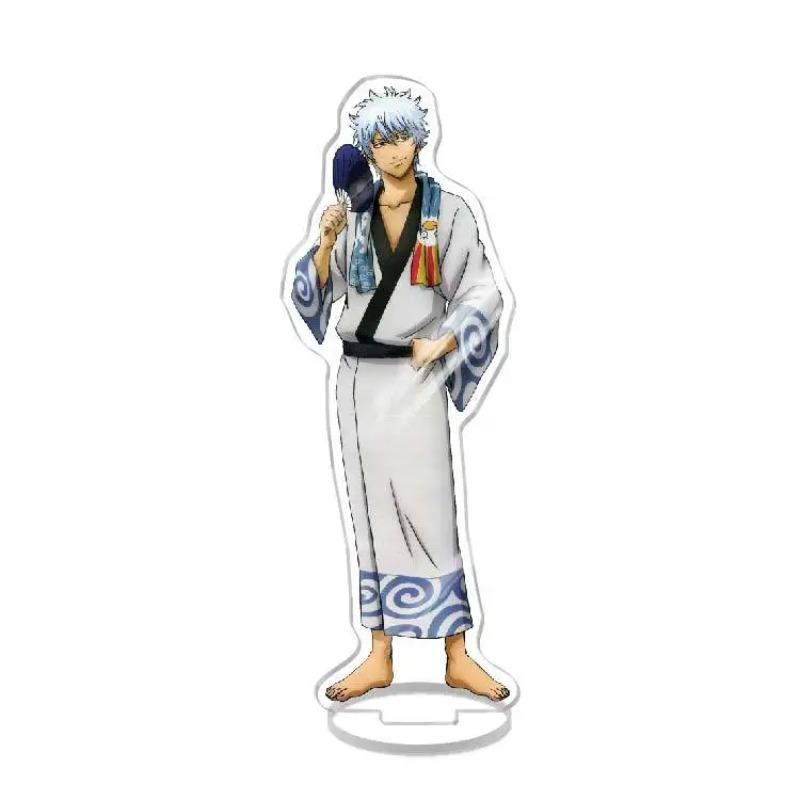15cm Anime Stand Figure Model Plate Cosplay Decoration GINTAMA Kagura Sadaharu Shimura Shinpachi Kagura Acrylic Decor Gift