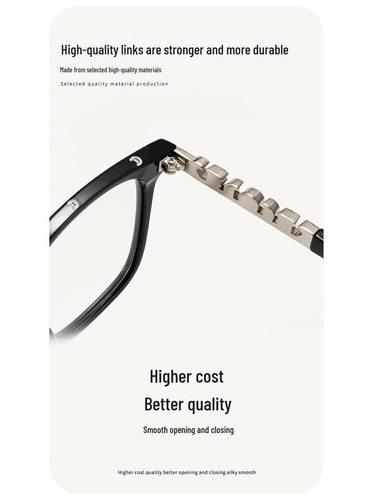 Jay Chou Oversized Fashion Glasses for Women - Arched Eyebrow Line, No-Makeup Look