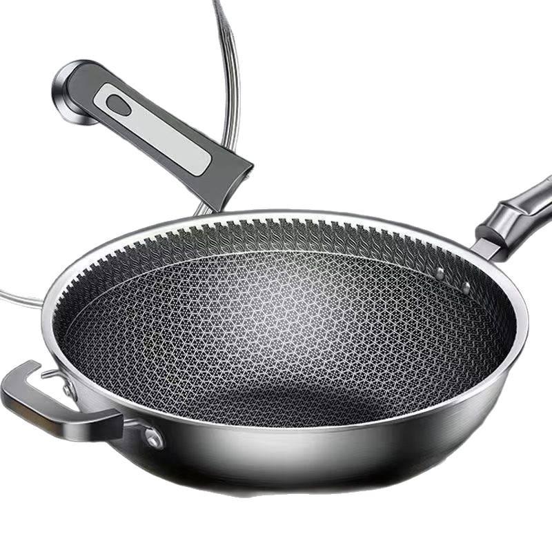 Stainless Steel Non-Stick Wok for Induction and Gas Cooking