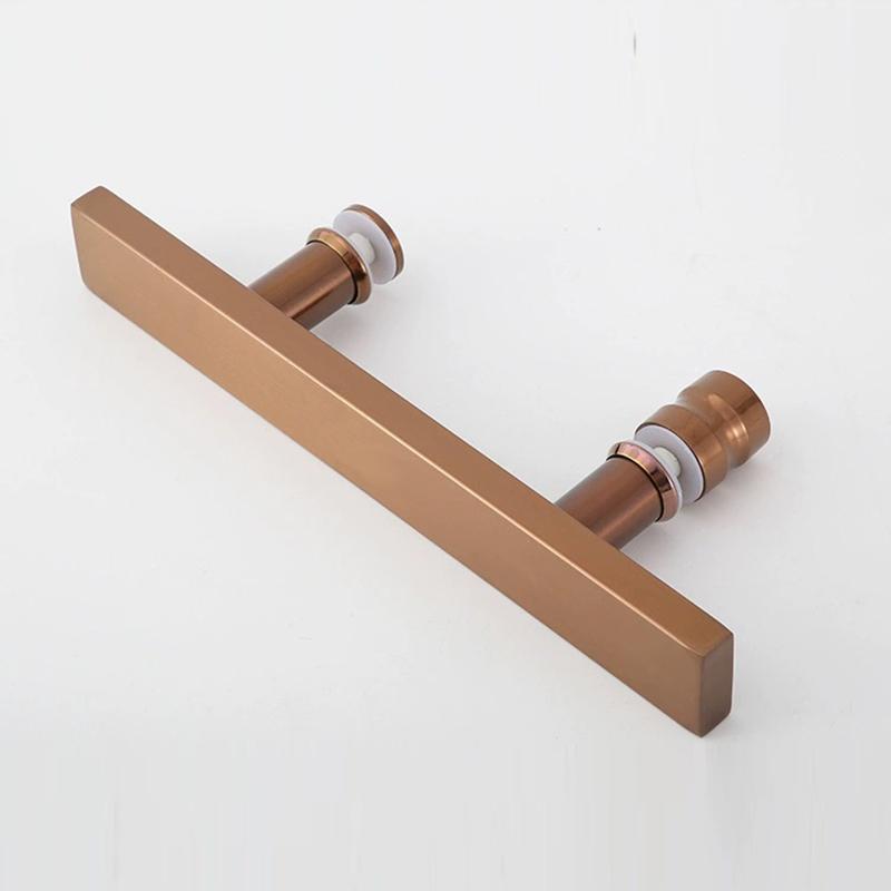 304 stainless steel glass door handle square tube black shower room handle bathroom small handle