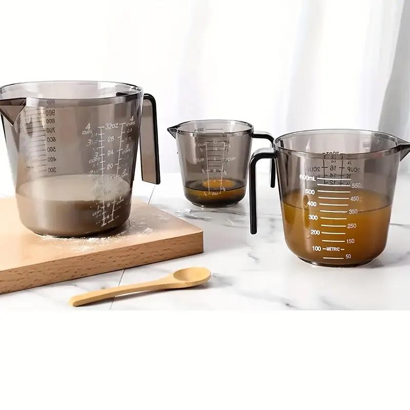 1 ks Pečicí tekuté odměrky Ps Odměrka Plastová odměrka Objemová kádinka Kuchyňské pečicí nástroje 150/300/600/1000 ml