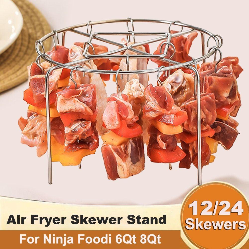 Vertical Air Fryer Skewer Stand Stainless Steel Barbecue Skewer Bracket New Baking Needle