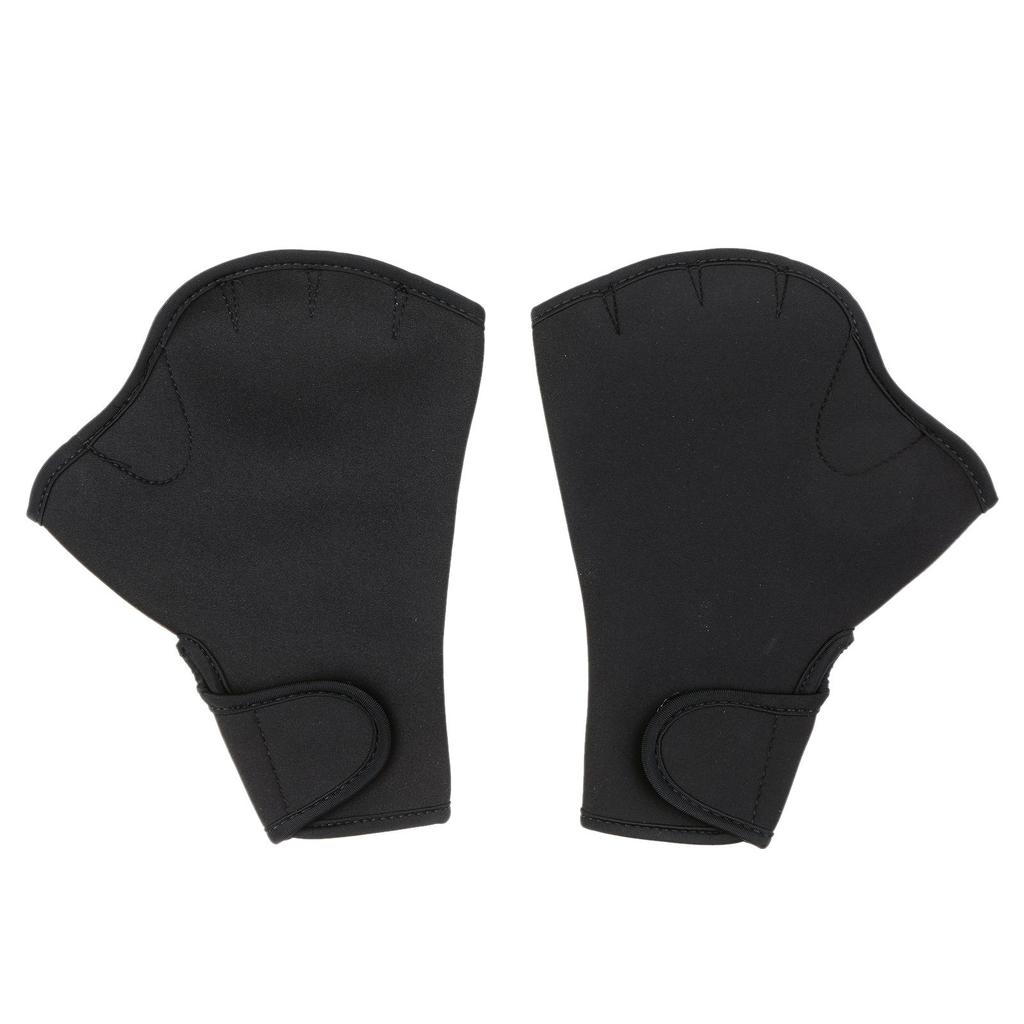 Neoprene Swimming Gloves Webbed Fitness Water Resistance Training Gloves with Adjustable Wrist Strap Diving Swim