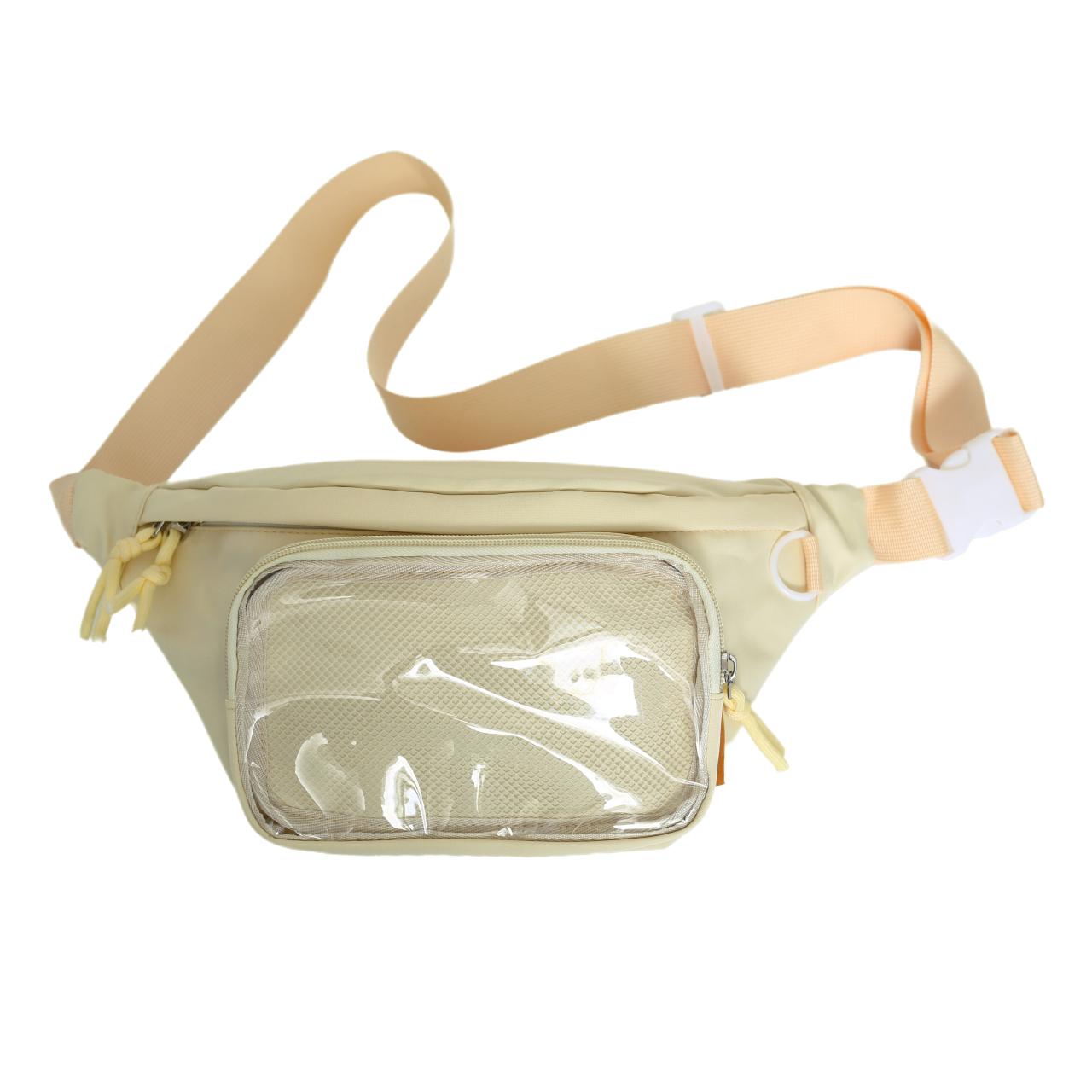 

Ita Fanny Pack Waterproof Portable Fashion Clear Window Pins Ita Crossbody Bag Girls Soft Casual Designer Waist Bag Belt Pouch