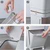 2-warstwowy kosz na śmieci do kuchni plastikowy kosz na śmieci na mokro i na sucho przycisk recykling ułożony w stos sortowanie kosz na śmieci