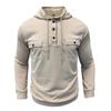 Men Outdoor Long Sleeve Multiple Pockets Drawstring Hooded Sweatshirt