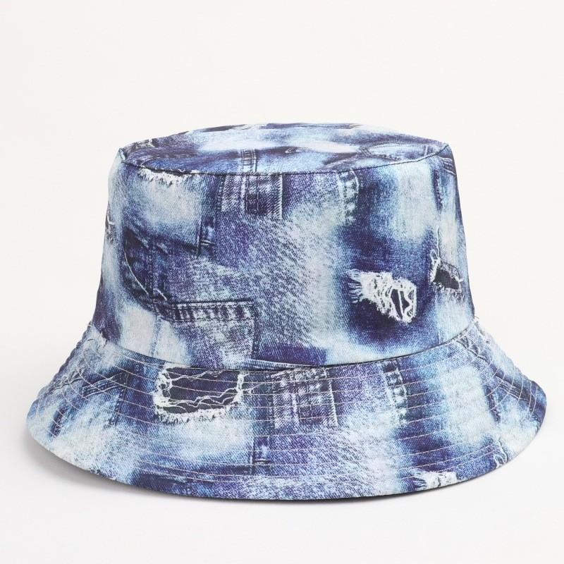 Retro Print Bucket Hat With Sun Protection For Outdoor Activities