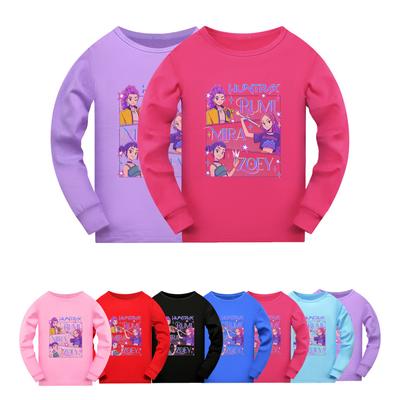5021 Kids Girls Rumi Zoey Mira Super Star Print Long Sleeves T-Shirt
