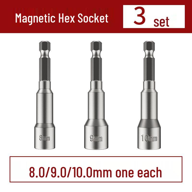 8mm Sechskant Selbstschneidende Schraube Elektrischer Schraubenschlüssel mit Starkem Magnetischem Bit