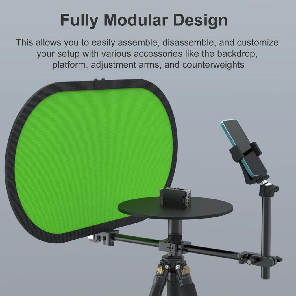 360 degrees Photography Turntable Adjustable Angle Camera Spinner Portable Video Rotating Platform