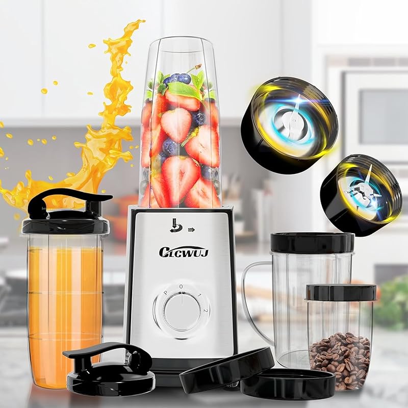 Smoothie Blender, Personal Blender for Shakes and Smoothies,12Pcs Coffee Grinder and Countertop Blenders Combo for Kitchen, Portable Smoothie Standard