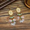 Bohemian Cross-Border Handmade Water Drop Rice Bead Tassel Earrings for Travel Photography