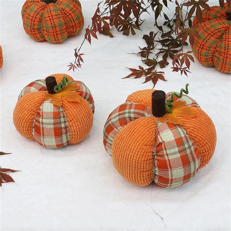 Colorful Thanksgiving Pumpkin Cotton Fabric Pumpkin Artificial Harvest Decorative Pumpkin