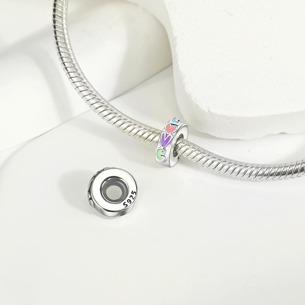 Charms Plata Love Charm Valentine'S Day Gifts Copper Plated For Charms Copper Plated Original Bracelet For Jewelry Making