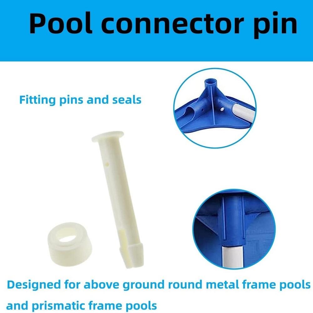 24PCS 2.36in ABS Pool Joint Pins 6cm 2.36in Cap Set Seals For Swimming Pool Reps