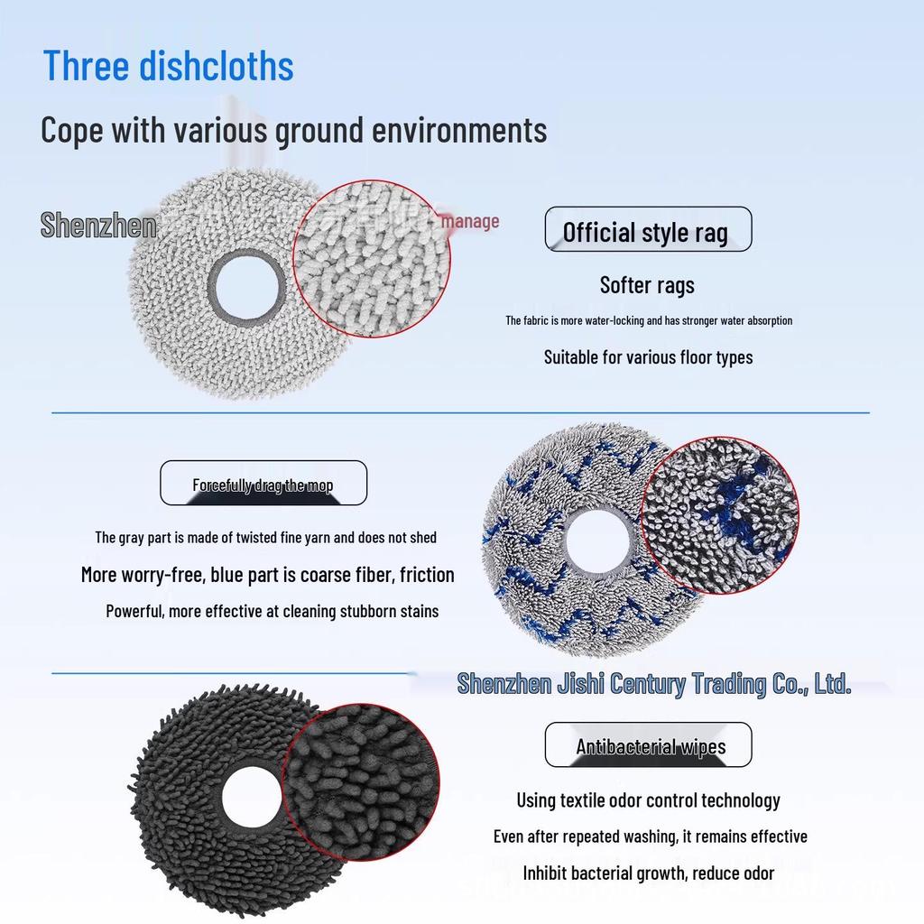 ECOVACS T20 PRO/MAX Accessories: Mop Cloth, Cleaning Solution, Roller Brush, Dust Bag Consumables
