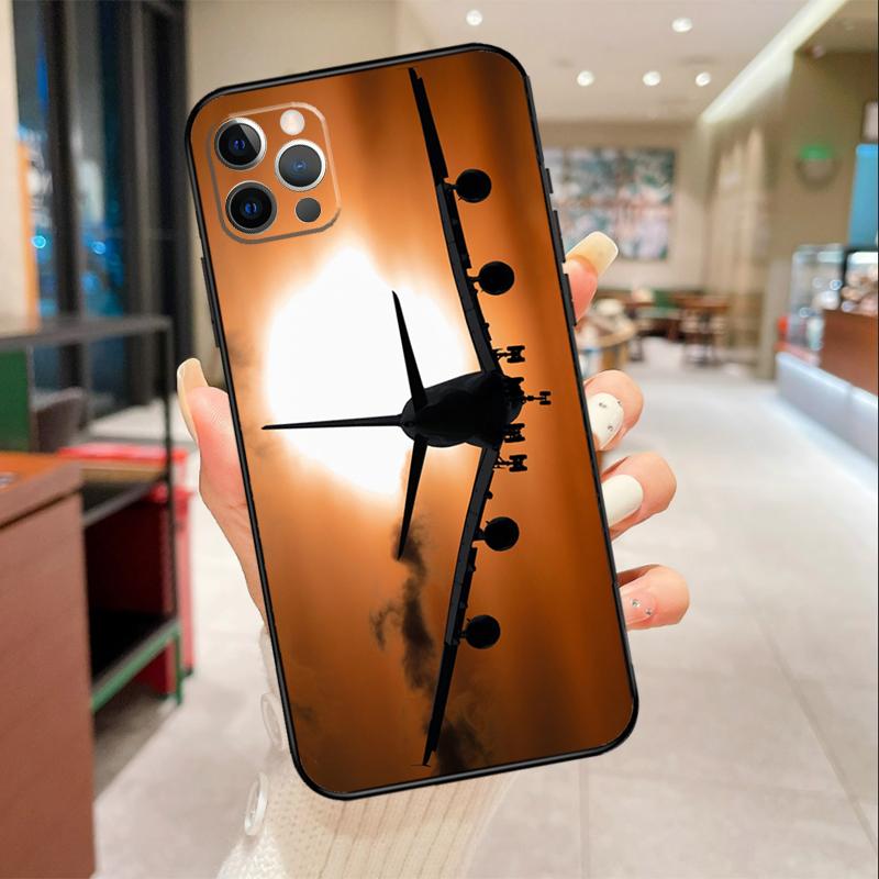 Airplane Plane Aircraft Phone Case For iPhone 17 Air 16 15 13 11 12 14 Pro Max mini 15 16 Plus 16e Protective Cover