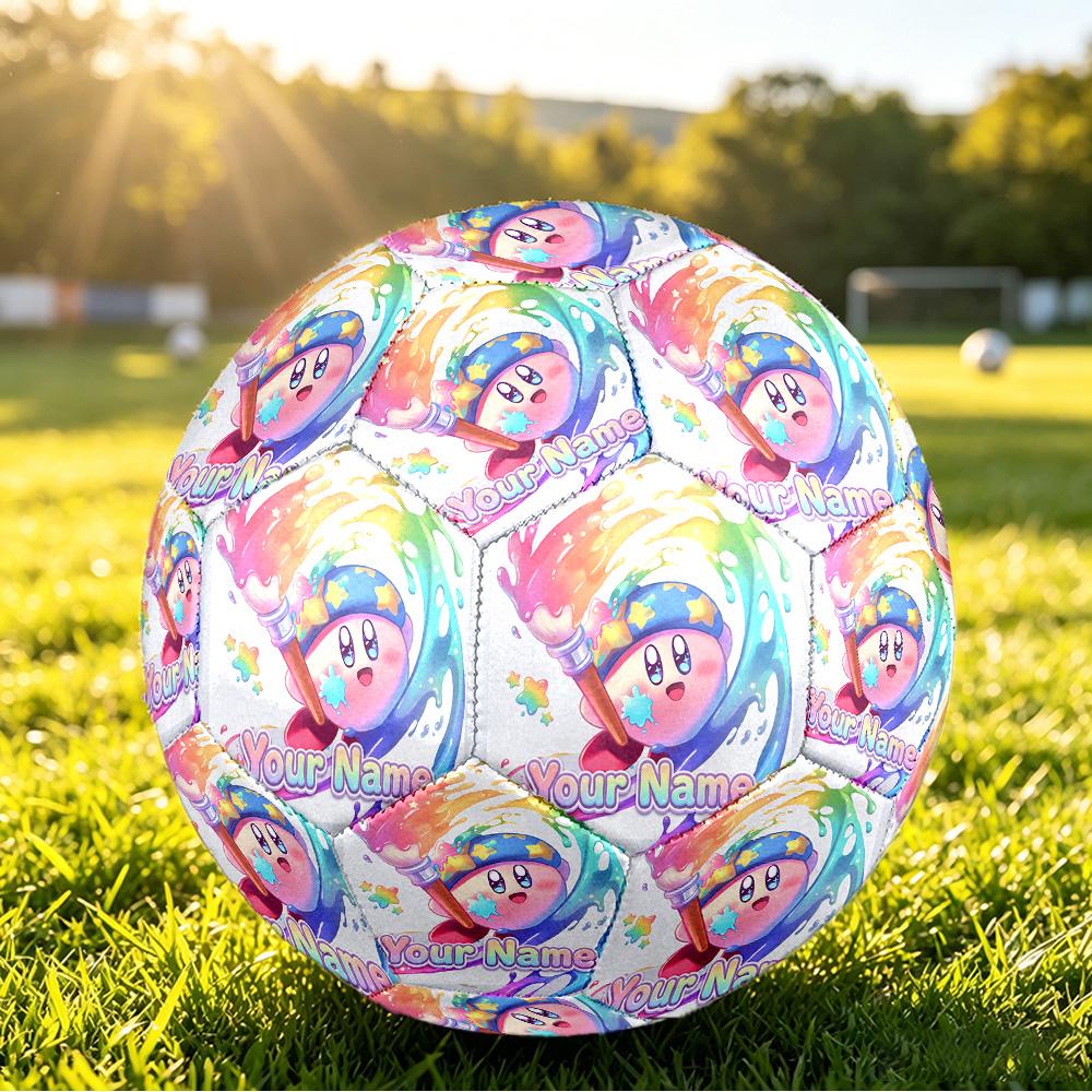 Custom Name Text Size 5 Football,Kirby Standard Training Soccer Ball