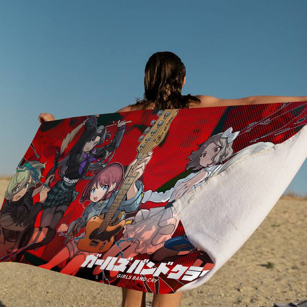 Anime G-Girls Cool Band Cry Big Microfiber Beach Towels Quick Dry Towel Sand Beach Towels Pool Towel For Travel Swim Pool Yoga