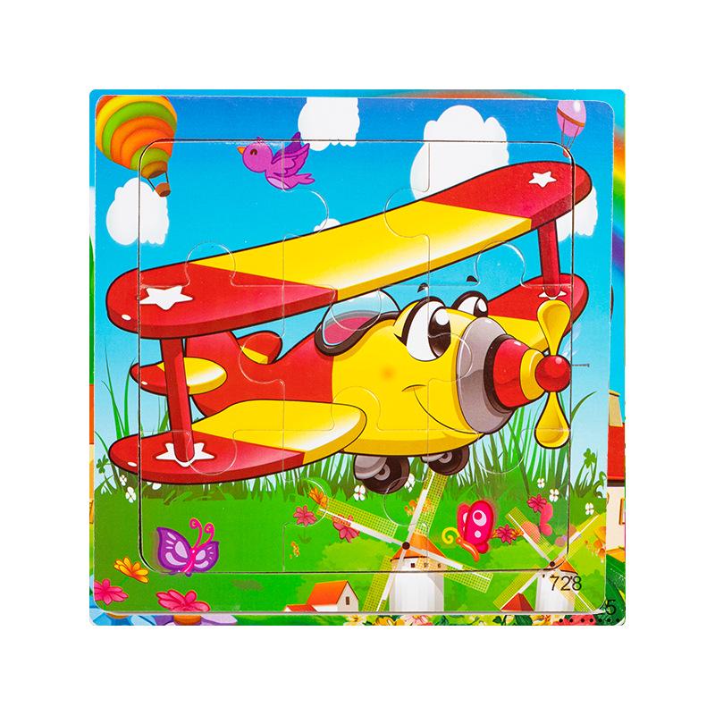

9-Piece Wooden Cartoon Dinosaur Puzzle for Children: Early Education & Intellectual Development Toy