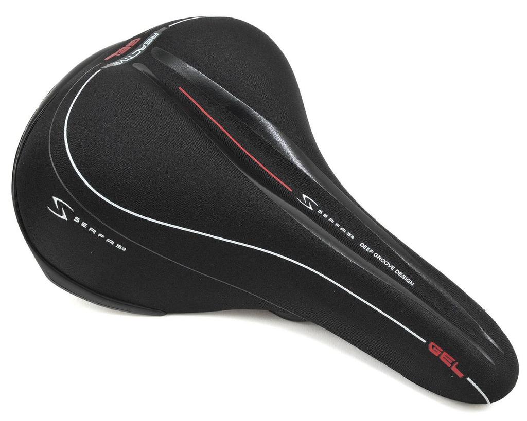 SERFAS Comfort Reactive Gel Bicycle 651403 Men's Shock-Absorbing Saddle,