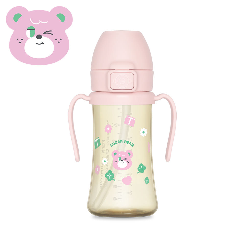 Grosmimi x Knotted PPSU Straw Cup (300ml) - Sugar Bear Edition