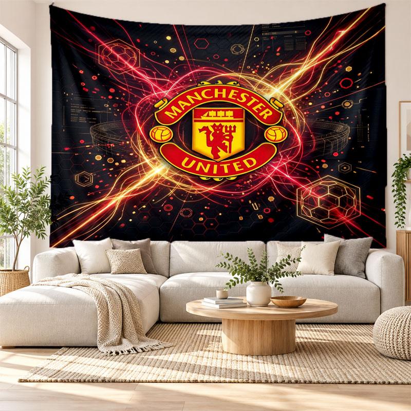 Manchester United Wandteppich, Weiches Stoff Wandbehang, Dekorative Kulisse Für Schlafzimmer Heim Wandkunst