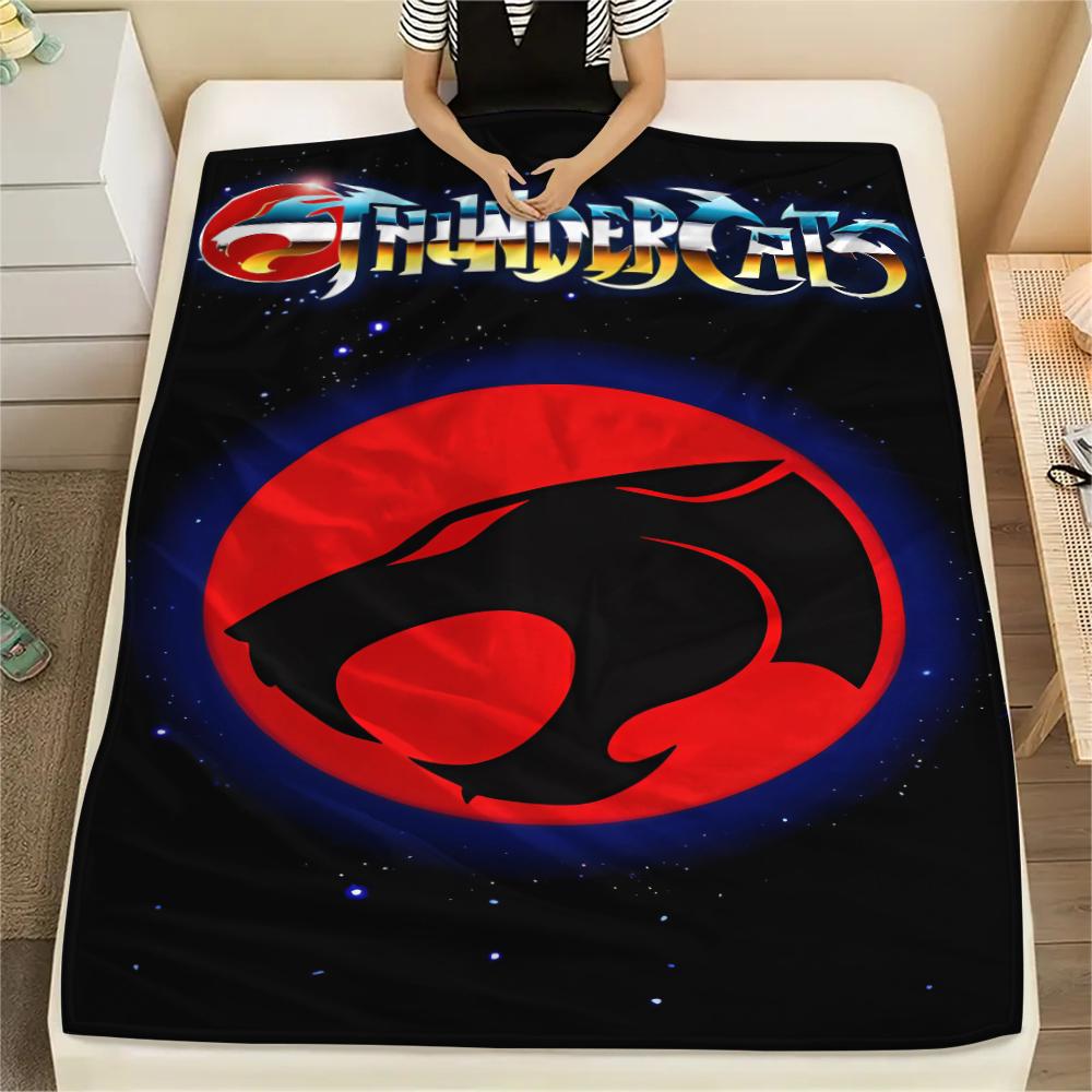 1PC ThunderCats Print Flannel Blanket, High quality All Seasons, Home Decor, Warmth and Comfort, Perfect for Christmas Gifts 80cm x 120cm