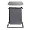 Shaking Countertop Trash Bin Built in Sink Litter Bins Luxury Stainless Steel Dustbin Large Capacity Kitchen Dustbins with Lid